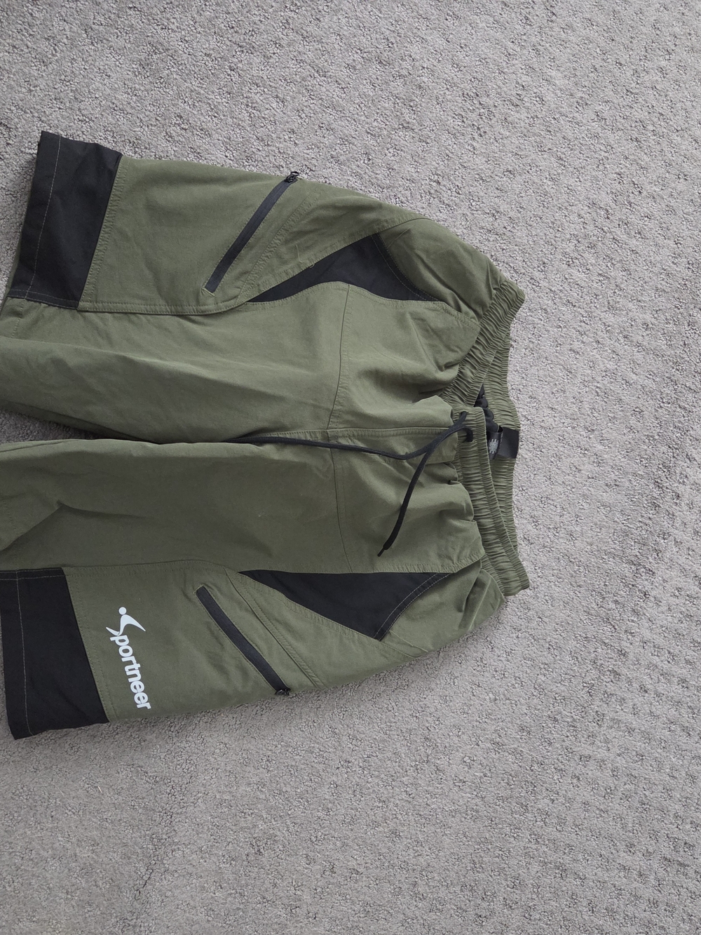 Sportneer Olive Green Black Mountain Biking Shorts Sz L